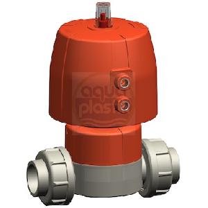 PP-H membrnov ventil pneumatick DIASTAR FO, rouben, polyfuzn, EPDM d40