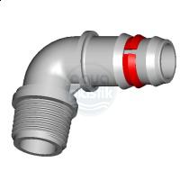 Tvarovky pro KT (0,9 - 1,3mm): p�echodov� koleno s vn�j��m z�vitem 20 x 1/2