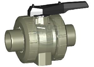 PP-H SDR17 kulov� kohout 546, EPDM, matice pro ukotven� d75