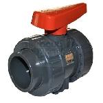 PVC-U/EPDM Kulov� kohout pr�myslov� s dvojit�m �rouben�m, na lepen� d63
