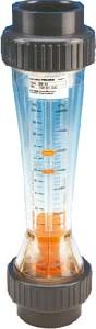 Rotametr 335 - trubice transparentn PVC-U, EPDM, PVC-U, PVDF plovk s magnetem, d32, 100-1000l/hod